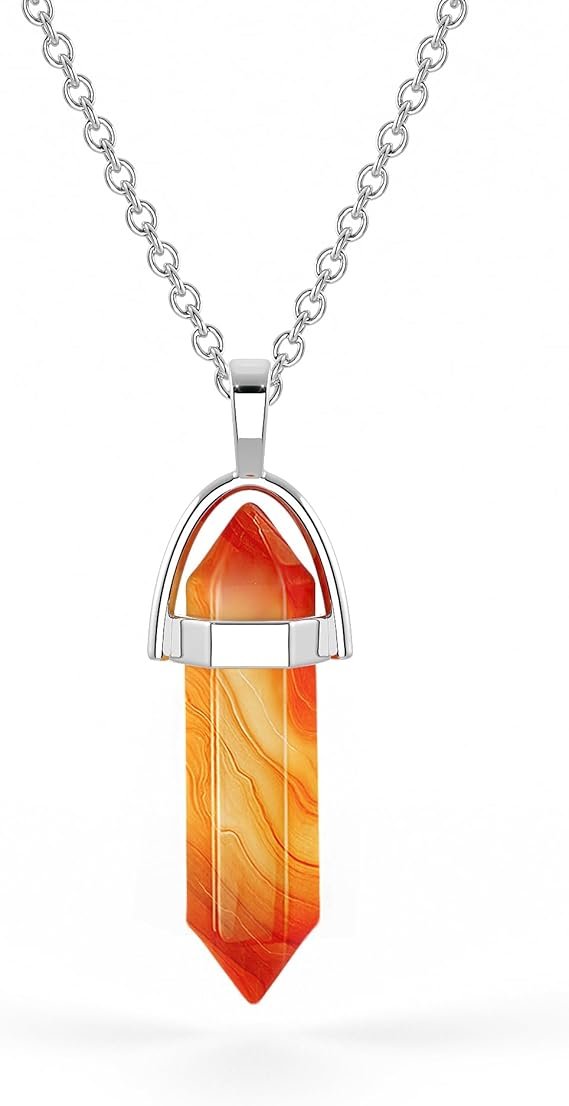 Carnelian necklace real crystal