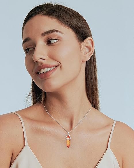 Carnelian necklace crystal jewelry