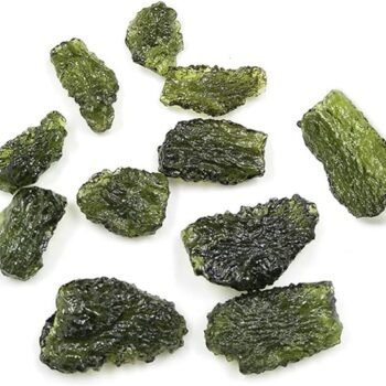 Artificial Moldavite Green Stones