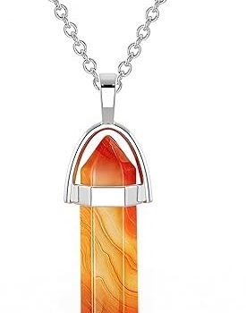 Carnelian Crystal Necklace