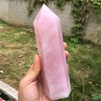 Rose Quartz Tower Crystal Point